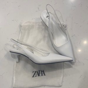 Zara sling back kitten heels, size 37